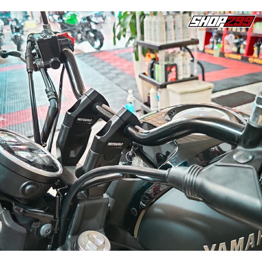 Gù Nâng Ghi Đông Motowolf Màu Đen - Phi 22