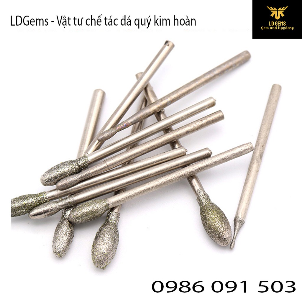 Mũi mài kim cương (MÃ G) Cốt 2.35mm  chuyên dụng mài, chạm, khắc tượng ngọc, đá quý, đá thô, đá cảnh