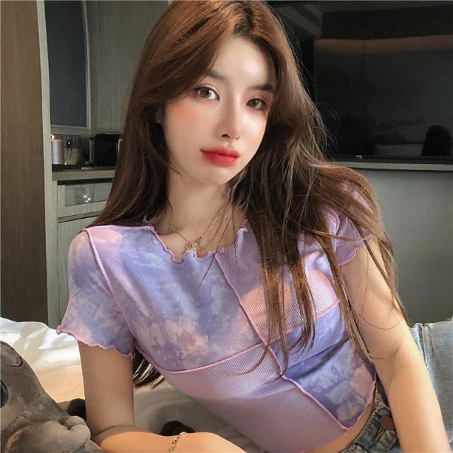 Áo croptop BH ngắn tay ôm dáng thời trang 2021 dành cho nữ