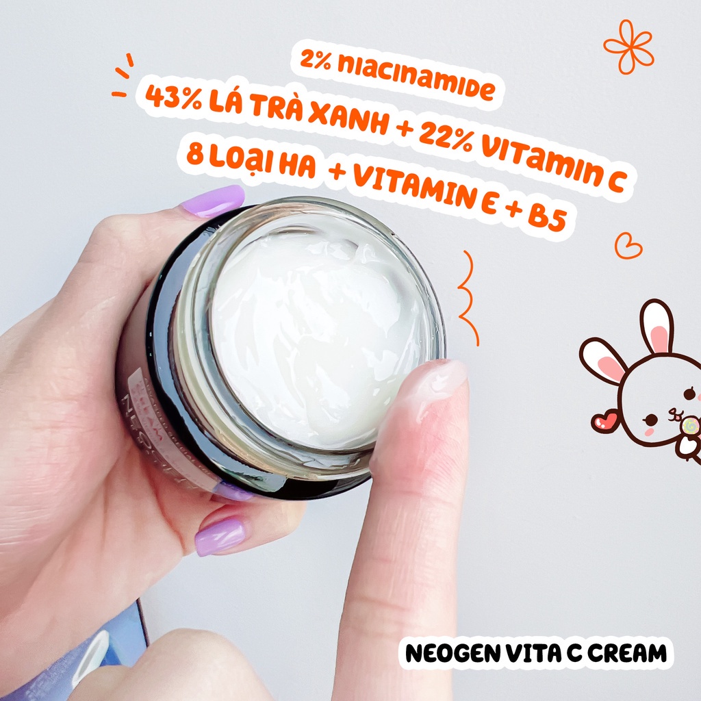 Combo Tinh Chất và Kem Dưỡng Vitamin C Giảm Thâm Dưỡng Sáng Da Neogen Real Vita C (Serum 32g + Cream 50ml)