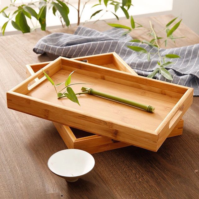 Khay trà tre tiện dụng