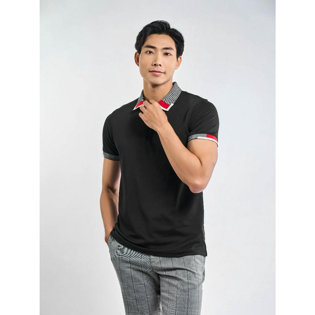 Áo Thun Polo Nam Ngắn Tay Có Cổ Bẻ OWEN APT231407 áo phông màu đen tay viền vải cotton cao cấp mềm mát dáng body fit