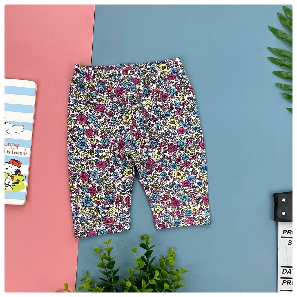 Quần legging đùi cotton họa tiết bé gái size 1-14, cho bạn từ 8-33kg. Chất cotton 4 chiều co giãn mặc siêu thích