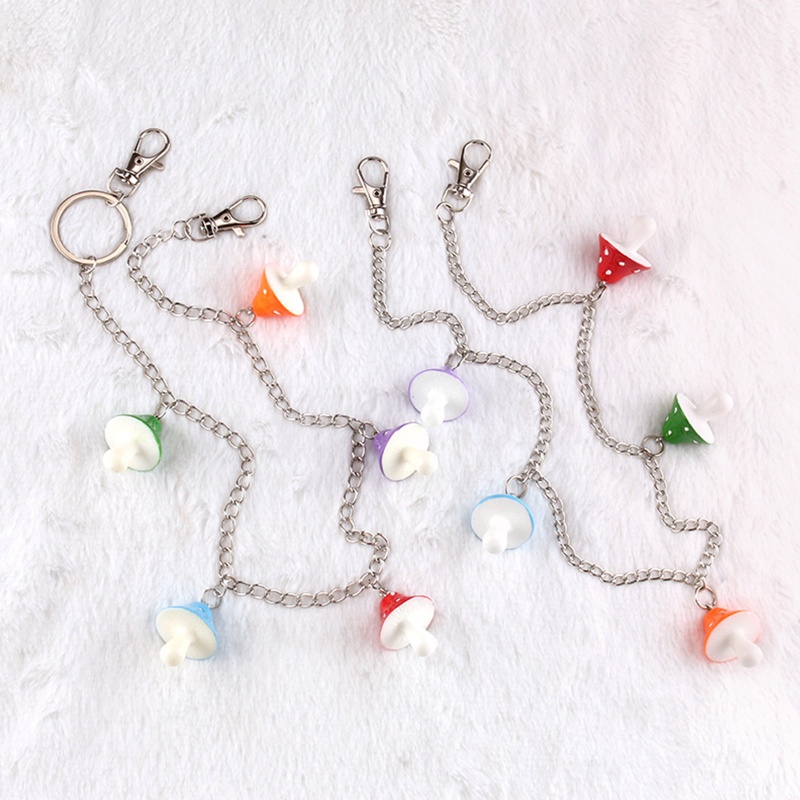 Youyo Móc Khóa Gắn Hình Nấm Dáng Dài Bằng Hợp Kim Nhiều Màu Sắc Phong Cách Hip hop Đường Phố Dành Cho Bạn Nữ