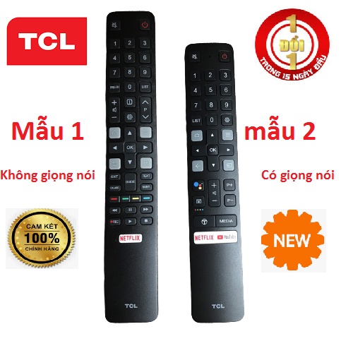 Điều khiển tivi TCL không giọng nói và có giọng nói hàng chính hãng,Tặng pin, được chọn mẫu