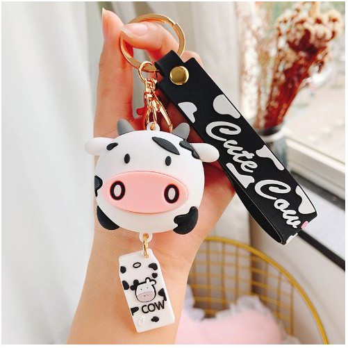 Móc Khóa Hình Bò Sữa Cute Cow