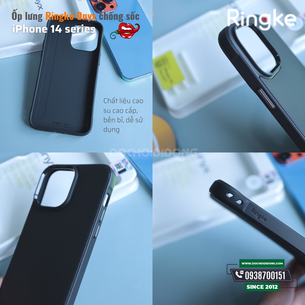 Ốp Lưng IPhone 14 Pro Max ( 14 , 14 Plus, 14 Pro ) Ringke Onyx Chống Sốc Hàn Quốc