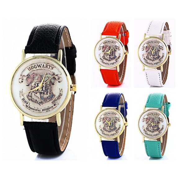 Fashion HOGWARTS Magic School Wristwatch Leather Strap Quartz Watches Xmas Gifts