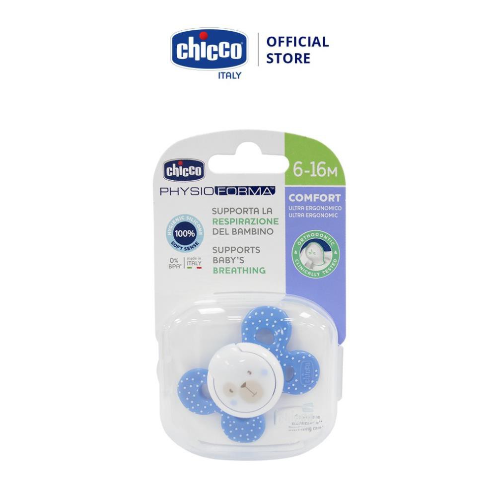 Ty ngậm silicon Chicco physio comfort  6M+