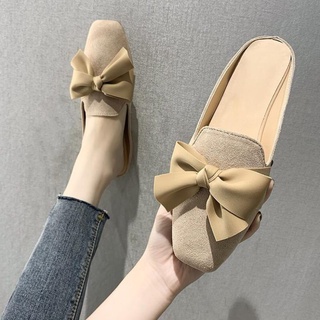 Sục Nữ Da Lộn Nơ Lụa Phong Cách Tiểu Thư