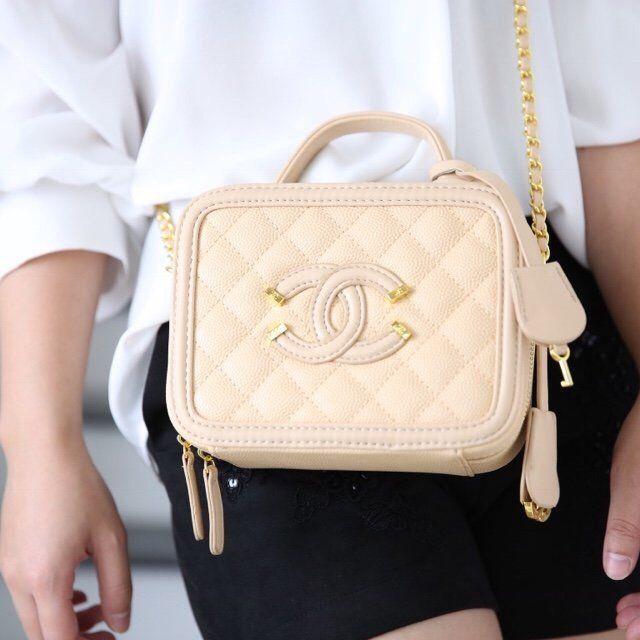 Túi hộp vuông da dê mix da trơn