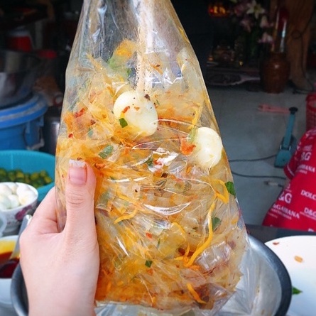 Bánh tráng trộn khô bò trứng cút mỡ hành. Bánh tráng VÂN NGUYỄN