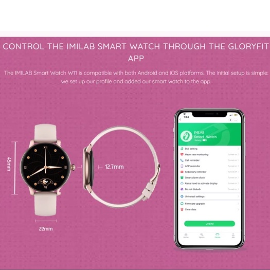 App | Imilab W12 | Đồng hồ thông minh Xiaomi Imilab L11 - W12 Imilab Bản Quốc Tế - SPo2 - Nhịp Tim - MiHouse
