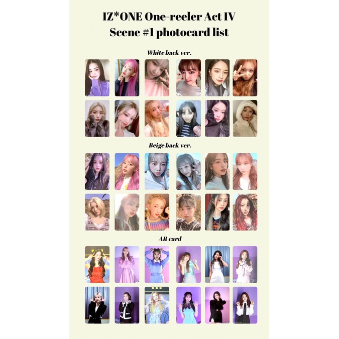 Bộ ảnh in hình album One-reeler của nhóm nhạc IZ*ONE