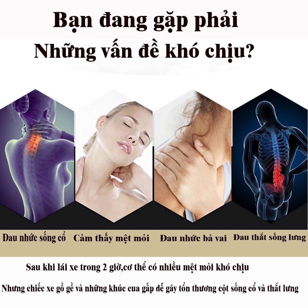 Gối tựa đầu ca su non,Gối tựa lưng ca su non-Dùng cho xe ô tô,Ghế văn phòng,Ghế livestream