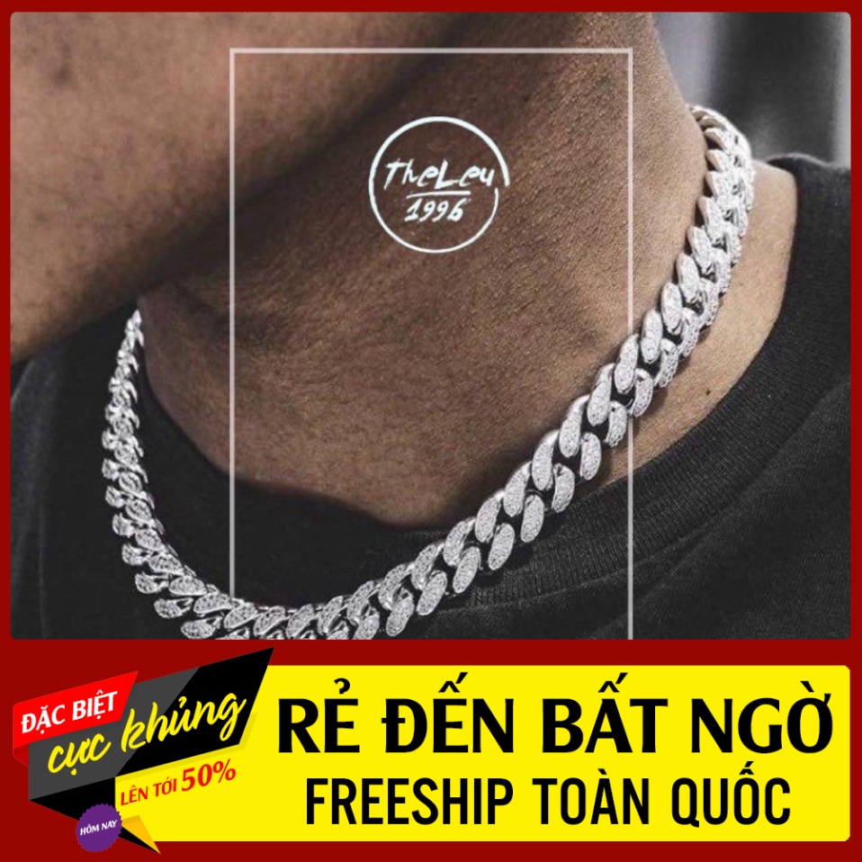 VÒNG TAY VÒNG CỔ NAM VÀ NỮ CUBAN Unisex Diamond BẠC THÁI HÀNG SIÊU CẤP ĐỒ CÂU A QUÂN