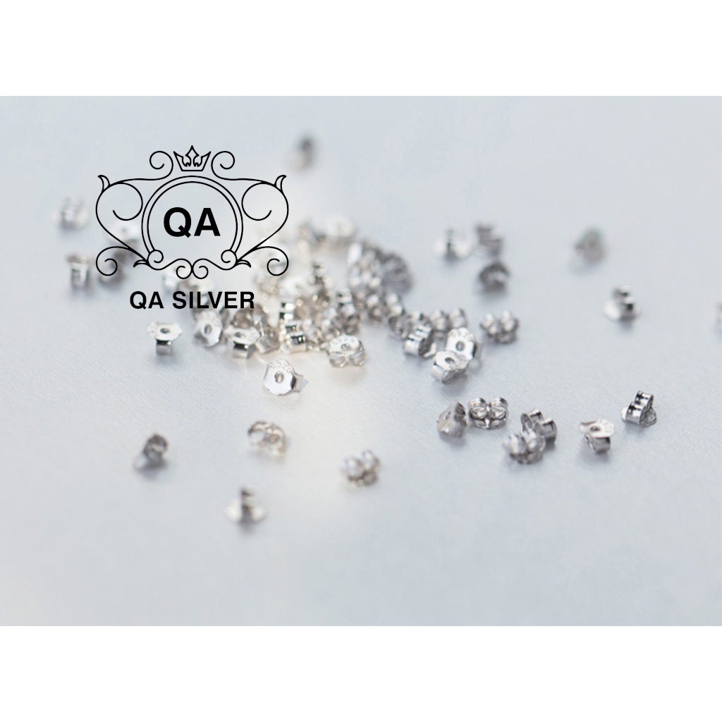 Chốt khuyên tai bạc 925 xi Platinum đế chui bông nam nữ S925 ACCESSORIES Silver Earrings QA SILVER AC200701