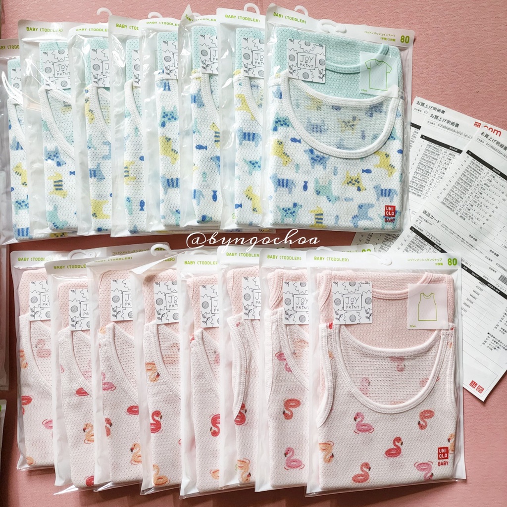 Set 2 áo lưới cho bé mặc mùa hè Uni