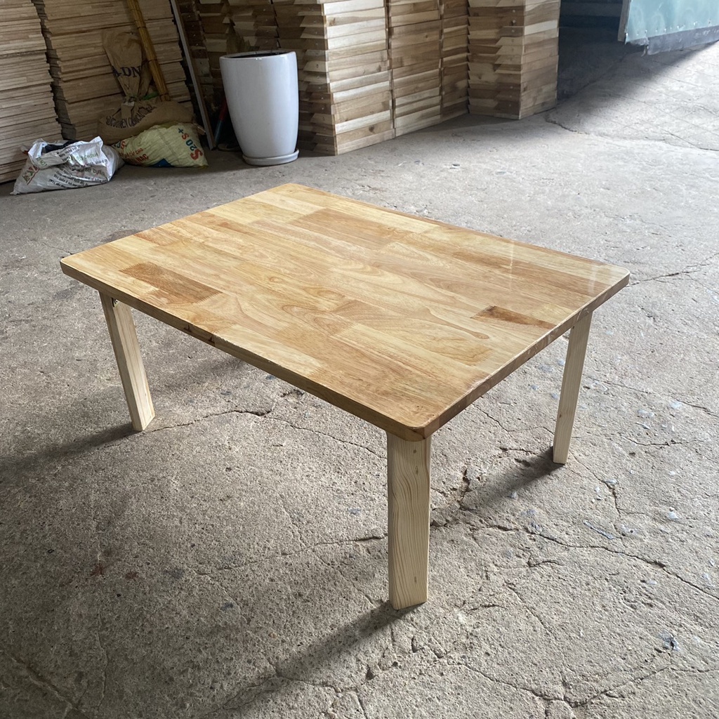 Bàn gỗ chân gấp gọn chân bánh mỳ nhiều size 50x70x30 Havaco store