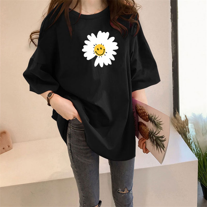 NRVP Áo Thun Nữ Ngắn Tay Họa Tiết Hoạt Hình Thời Trang