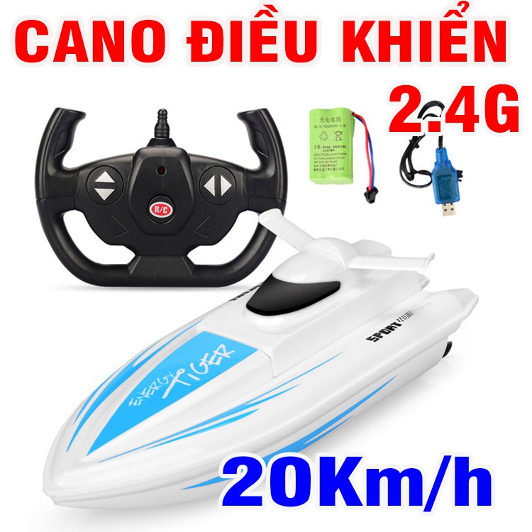 Cano điều khiển từ xa dưới nước tốc độ cao sóng 2.4G sử dụng pin sạc