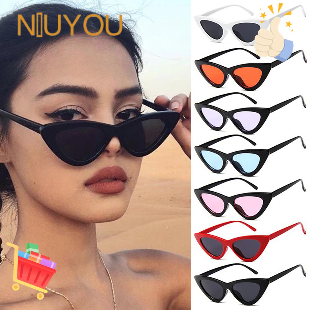 NIUYOU [Ready Stock] Sexy Retro Sunglasses UV400 Small Triangle Eyeglasses Fashion Vintage Women Sun Shades Eyewear