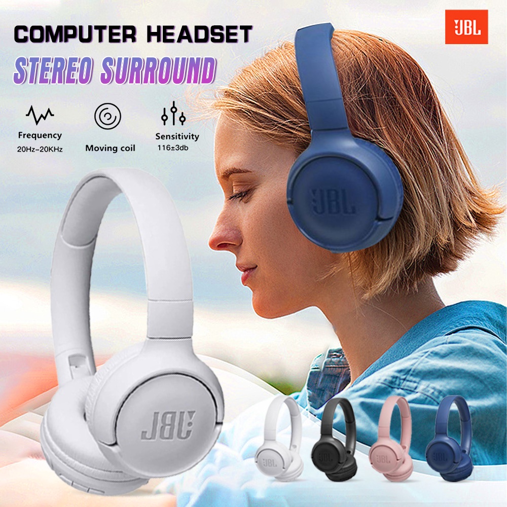 JBL Live 500BT Bluetooth không dây Tai nghe thông minh Hỗ trợ giọng nói AI Tai nghe thể thao 16 giờ Âm nhạc Kết nối đa điểm