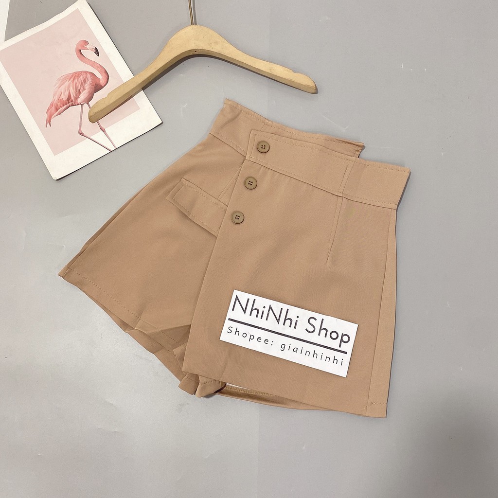 Xả hàng - Quần váy vạt chéo cạp cao đẹp QS3322 - NhiNhi Shop