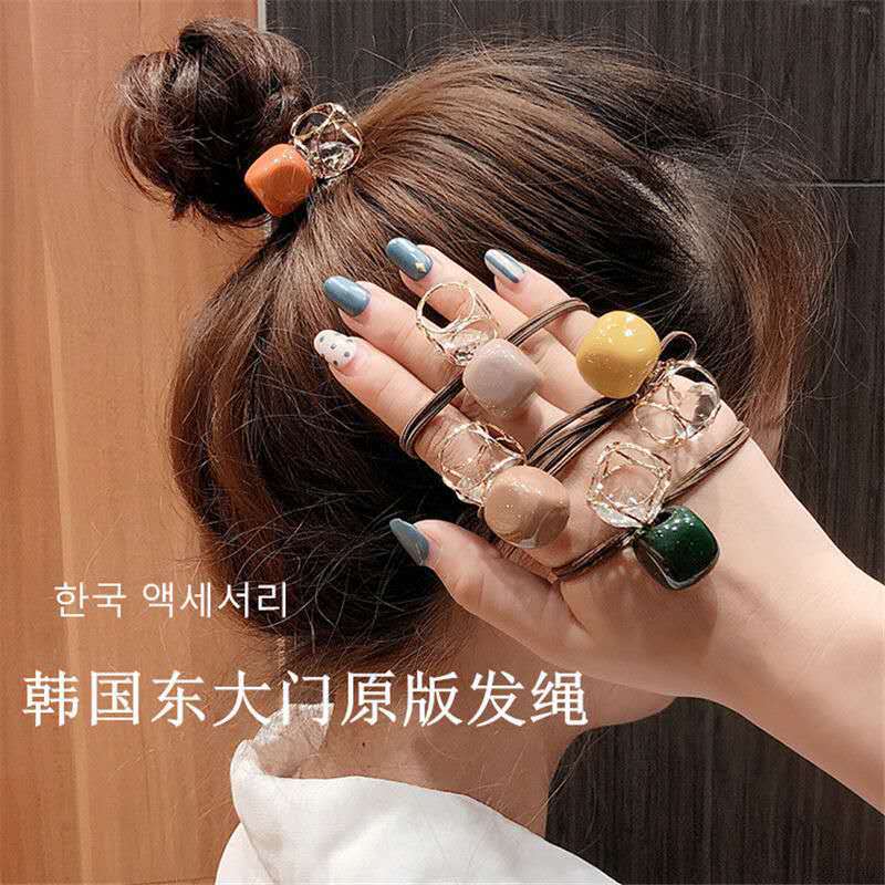 Dây Buộc Tóc Co Giãn Đính Đá Đáng Yêu Cho Nữ Jp60Vn