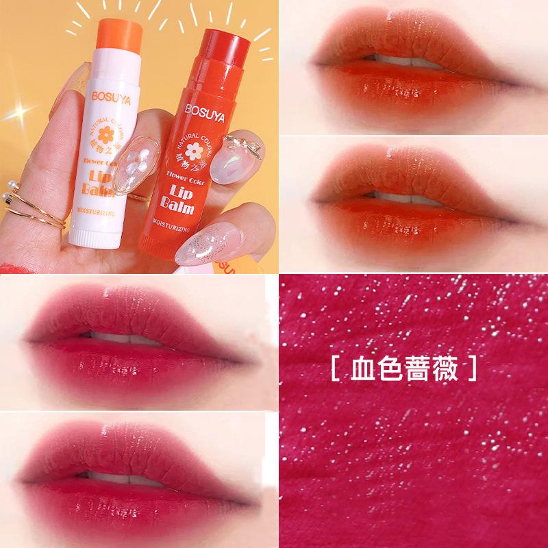 [Hàng mới về] Son dưỡng môi chiết xuất cam dưỡng ẩm chống nước lâu phai thay đổi màu sắc xinh xắn