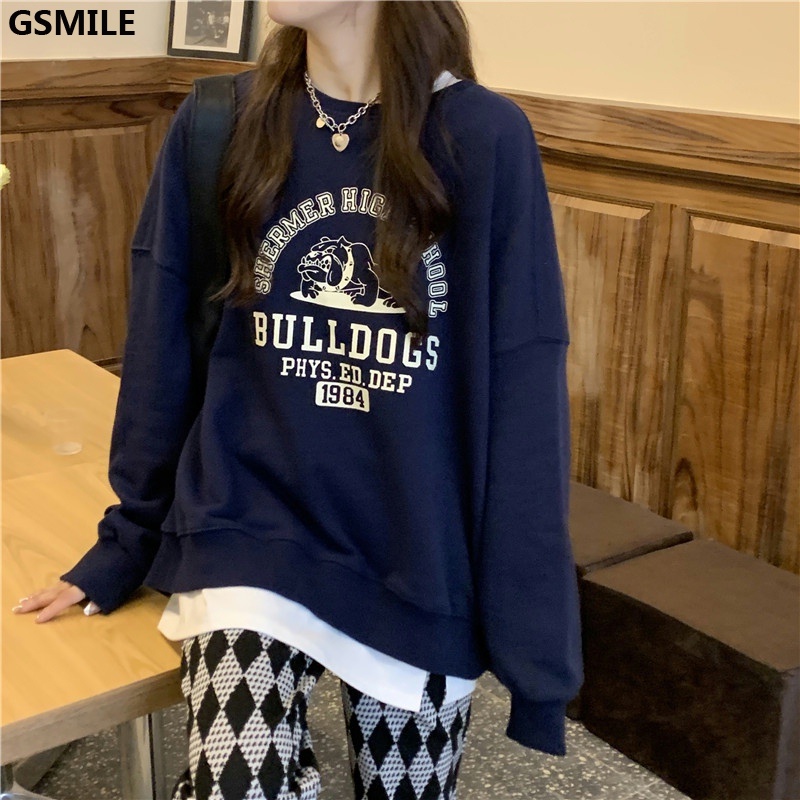 Áo Sweater Mỏng In Hình Dễ Thương Mùa Thu Hàn Quốc