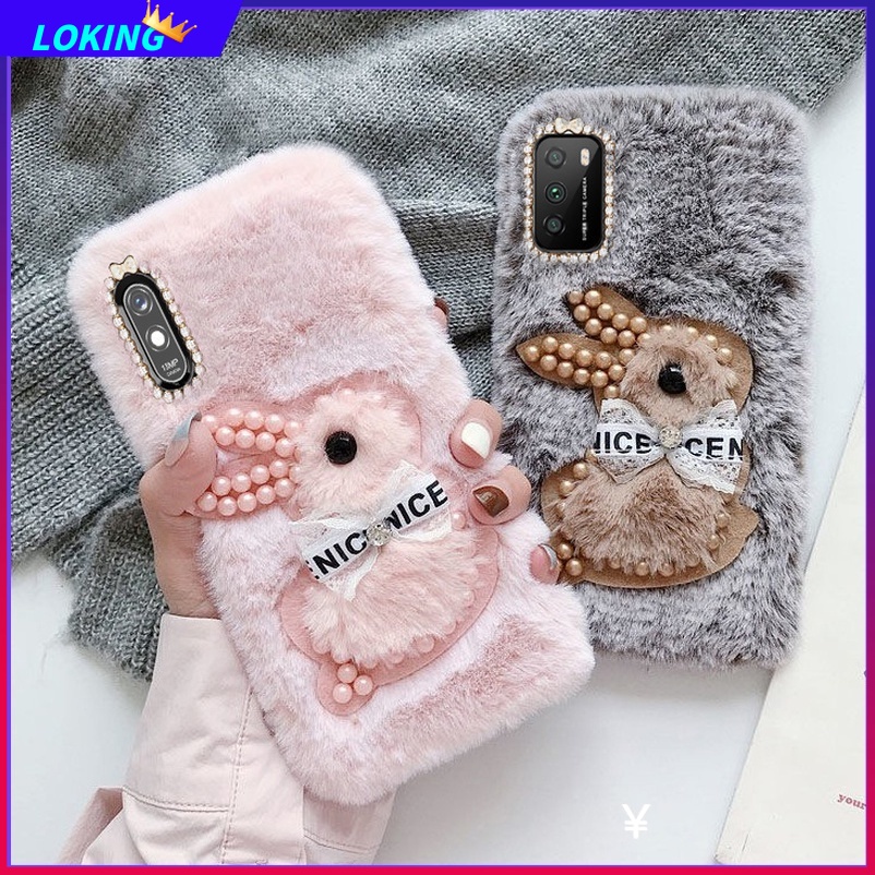 Ốp Điện Thoại Hình Thỏ Bông Cho Xiaomi Redmi Note 11 11S 11Pro 11EPro 10 10S 10Pro 9 9S 9Pro 8 8Pro Redmi K30 K40 Pro