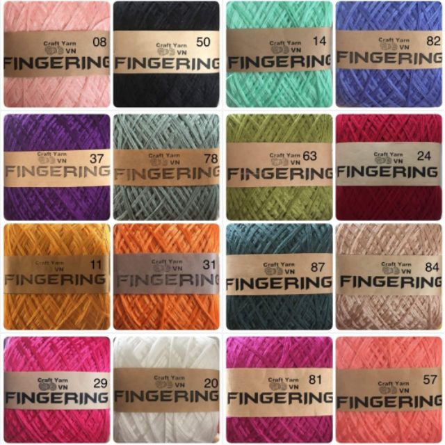 Cotton bóng chập 4- Fingering