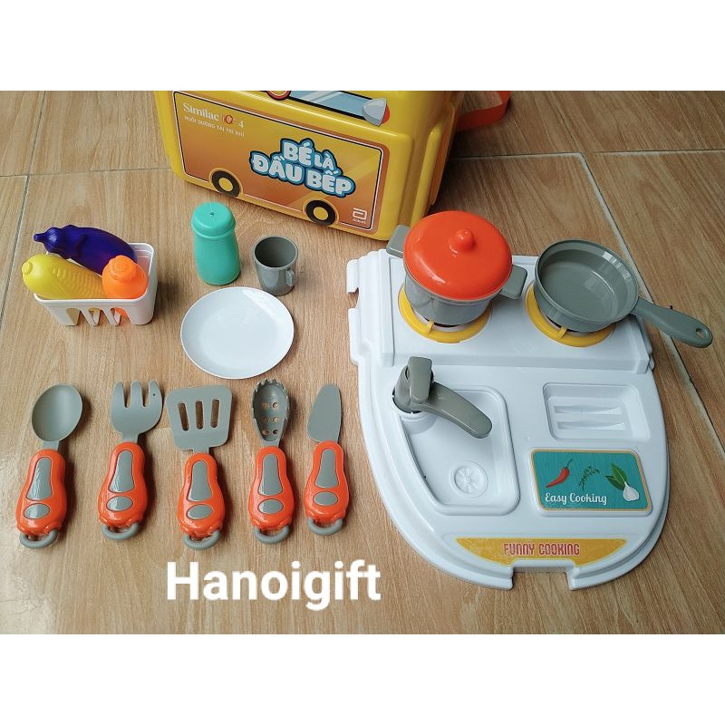 Đồ chơi: Bé là đầu bếp - balo nhập vai đầu bếp 26 chi tiết