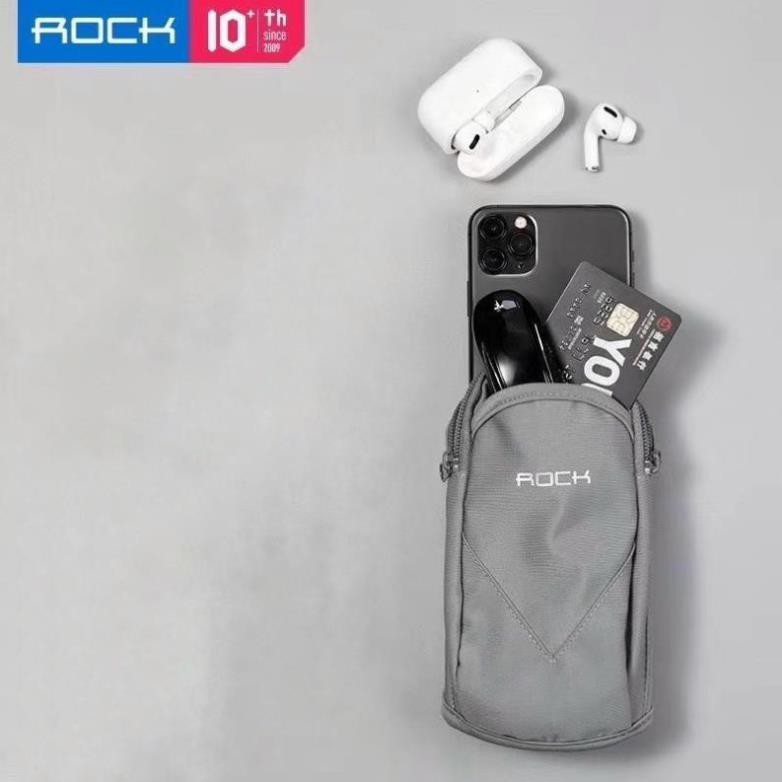 Bao đeo bắp tay điện thoại tập thể thao Rock Sports Armband (2020) 3 ngăn cho điện thoại dưới 6.5 inch