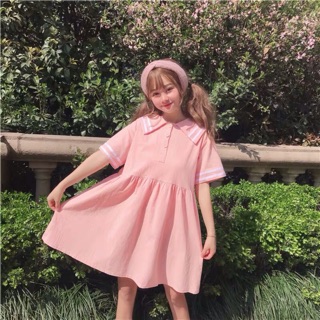 [ORDER] Váy babydoll cổ thuỷ thủ