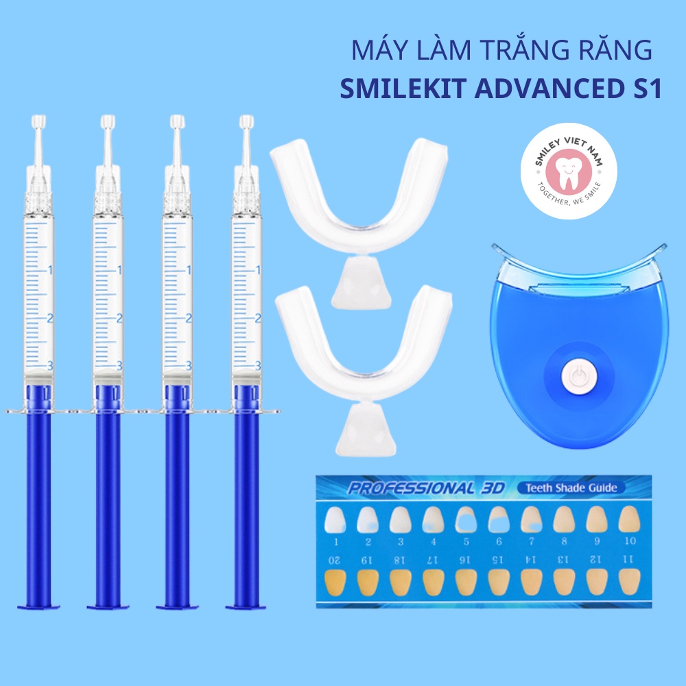 Bộ Kit Làm Trắng Răng Smilekit Advanced S1 - Giúp người sử dụng có một hàm răng trắng sáng - An toàn cho sức khỏe