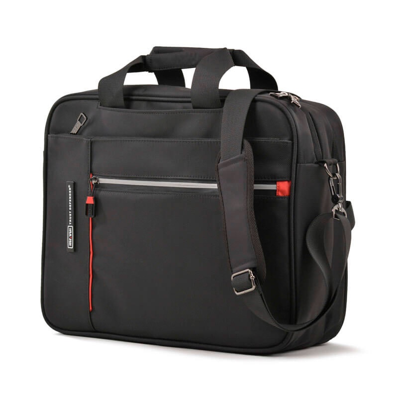 Cặp đen đa năng Mr Vui 417 cho học sinh cấp 2 cấp 3 có ngăn laptop 14 inch 38 x 29 x 13 cm