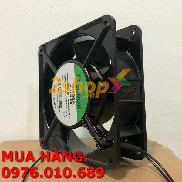 QUẠT HÚT, QUẠT TẢN NHIỆT KÍCH THƯỚC 12CM 110V 120V 115V Sunon SP100A 1123XBL.GN, 115VAC, 120x120x38mm