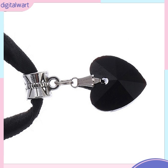Vòng cổ choker nhung thiết kế đính đá hình trái tim phong cách cổ điển sang trọng dành cho nữ