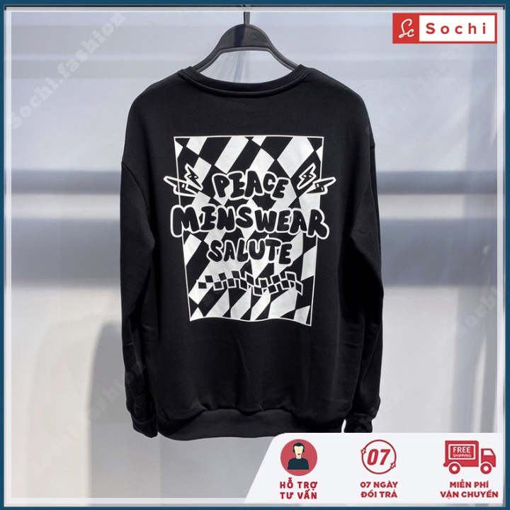 Áo thu đông tay dài, áo giữ nhiệt cổ tròn 3D lạ mắt in CARO mã SW6.69