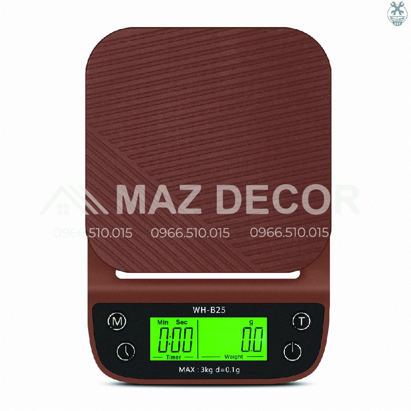 [Chính hãng giá sỉ] Cân điện tử tiểu ly độ chính xác cao trừ bì chuyên đong cà phê, làm bánh 3kg/0,1gam giá rẻ WH-B25