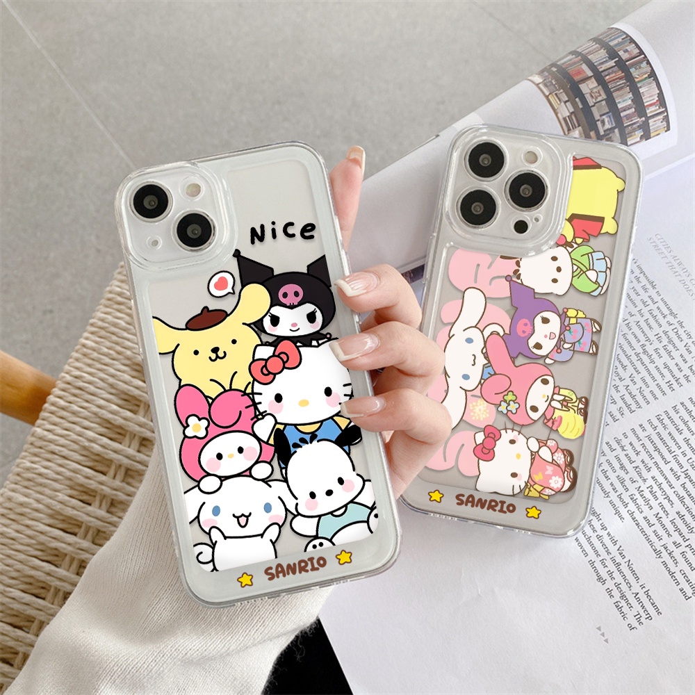 SANRIO Ốp Điện Thoại Chống Sốc Họa Tiết Hello Kitty Cho iPhone 11 13 12 X XS Pro Max xr 12 13 Mini xr