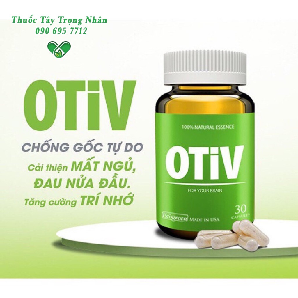 OTIV viên uống bổ não, giãm đau đầu và mất ngủ ( hộp 30v)