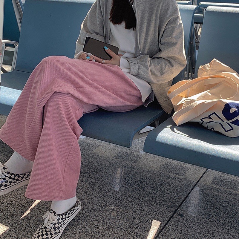 Quần Ống Rộng Nhung Gân Nữ MAGIC Phong Cách Hàn Quốc Ullzang | BigBuy360 - bigbuy360.vn