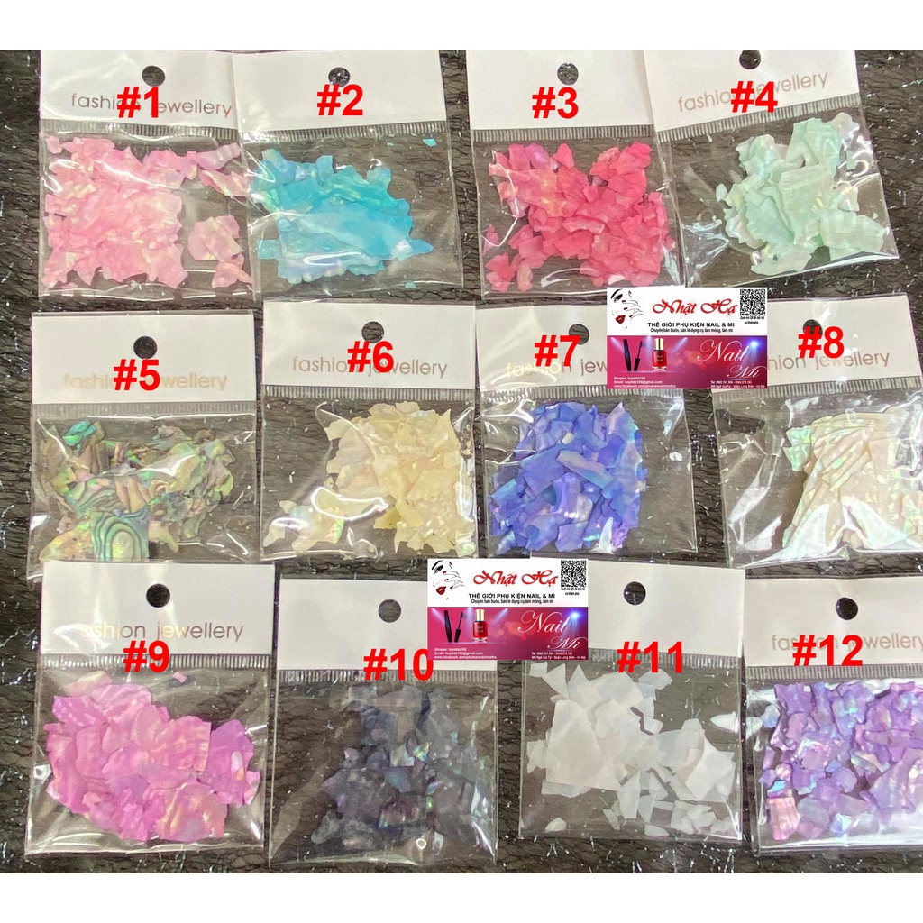 Xà Cừ Trang Trí Móng Nail Siêu Mỏng - Lẻ 1 Túi