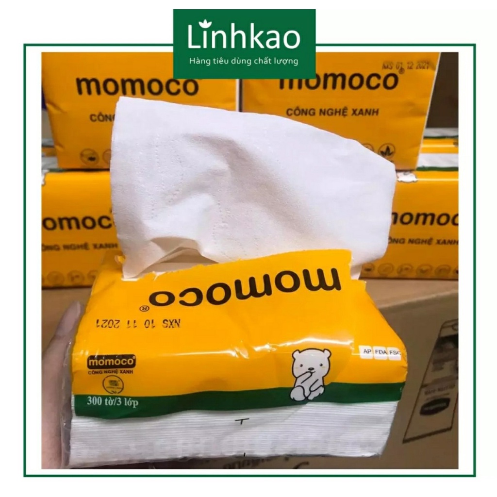 Combo 5 gói khăn giấy Momoco Công nghệ xanh cao cấp