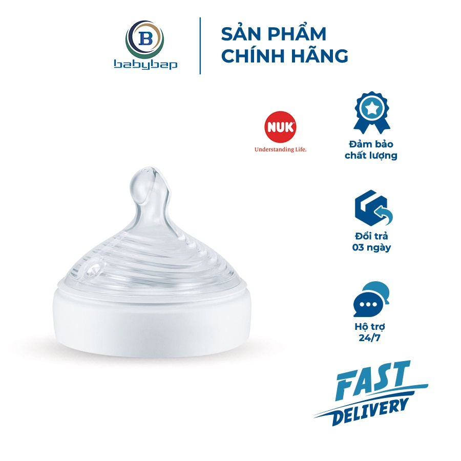 Bộ 2 Núm Ti NUK Nature Sense Silicone Trải Nghiệm Bú Sữa Tự Nhiên Tương Tự Ti Mẹ