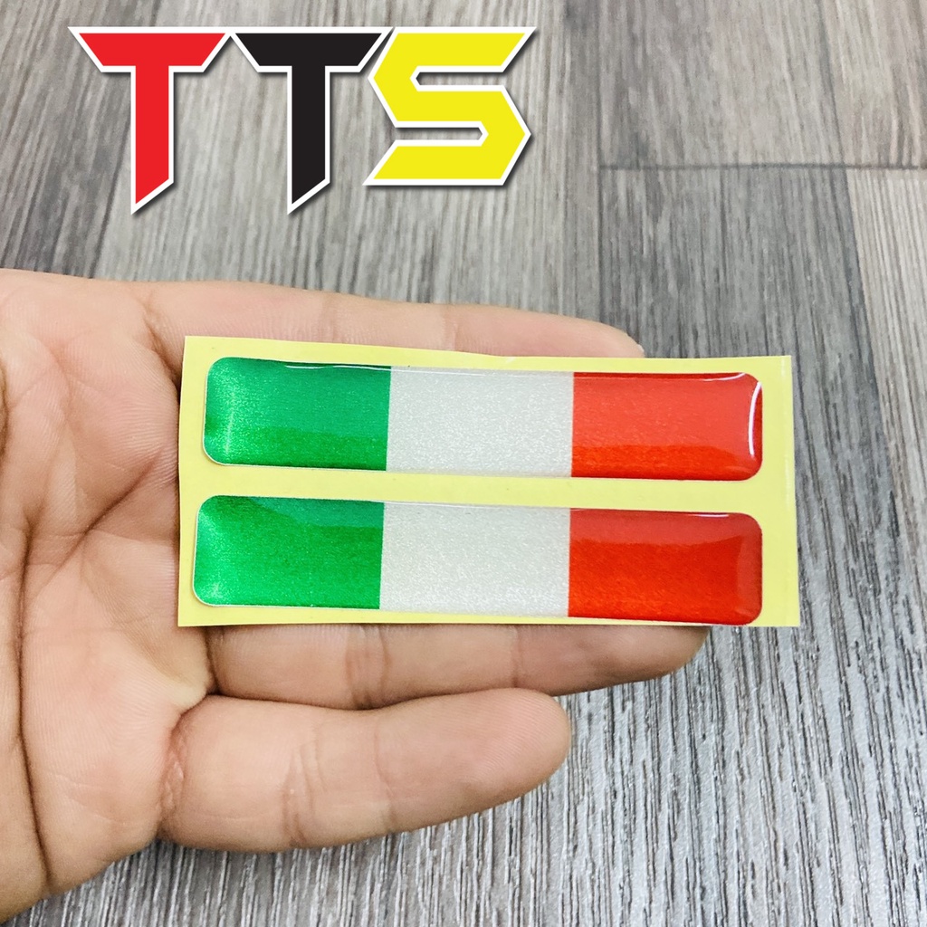 Tem cờ ý dài thích hợp dán mặt nạ, cánh bửng, ốp chắn gió xe SH, VARIO, CLICK, AB