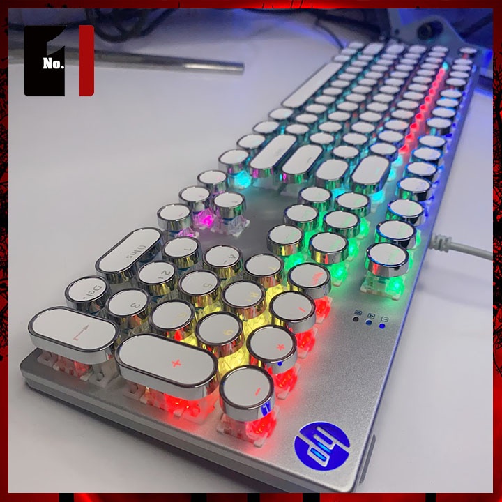 Bàn Phím Cơ Keycap Xuyên Led Gaming Màu Trắng HP GK400Y Nút Tròn Led Rgb Bàn Phím Máy Tính Laptop Pc Chơi Game Có Dây